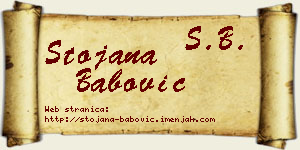 Stojana Babović vizit kartica